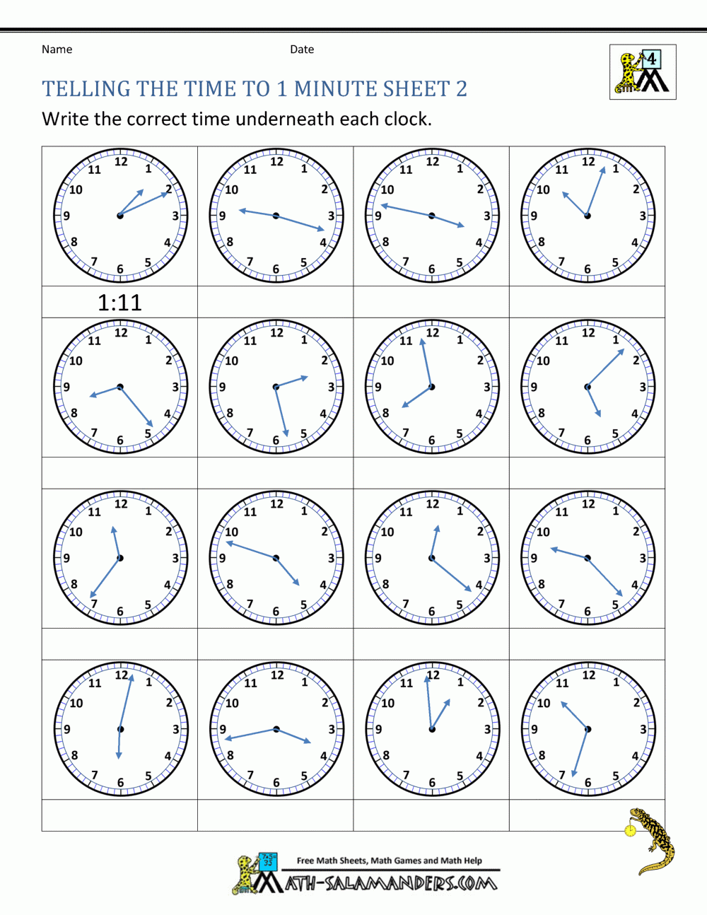 Telling Time Free Printables Telling Time Free Printables