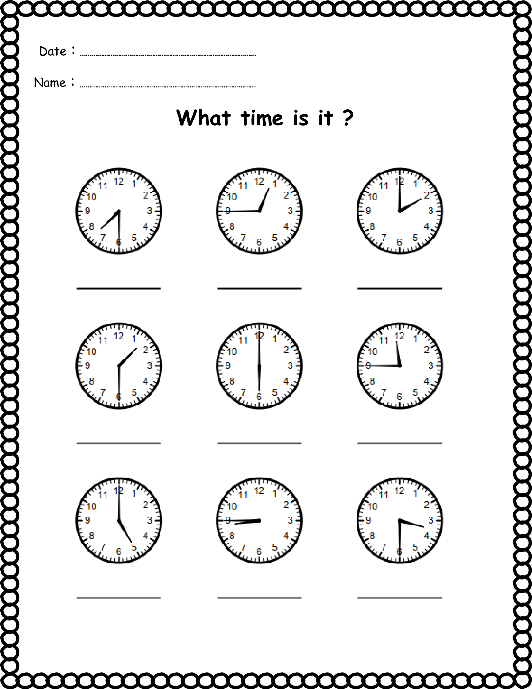 Free Printable Worksheets For Telling Time Free Printable Worksheets For Telling Time