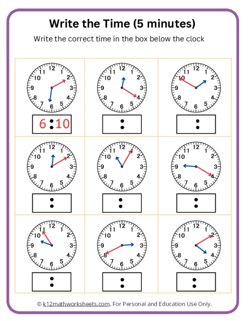 Telling Time Worksheets Telling Time Worksheets