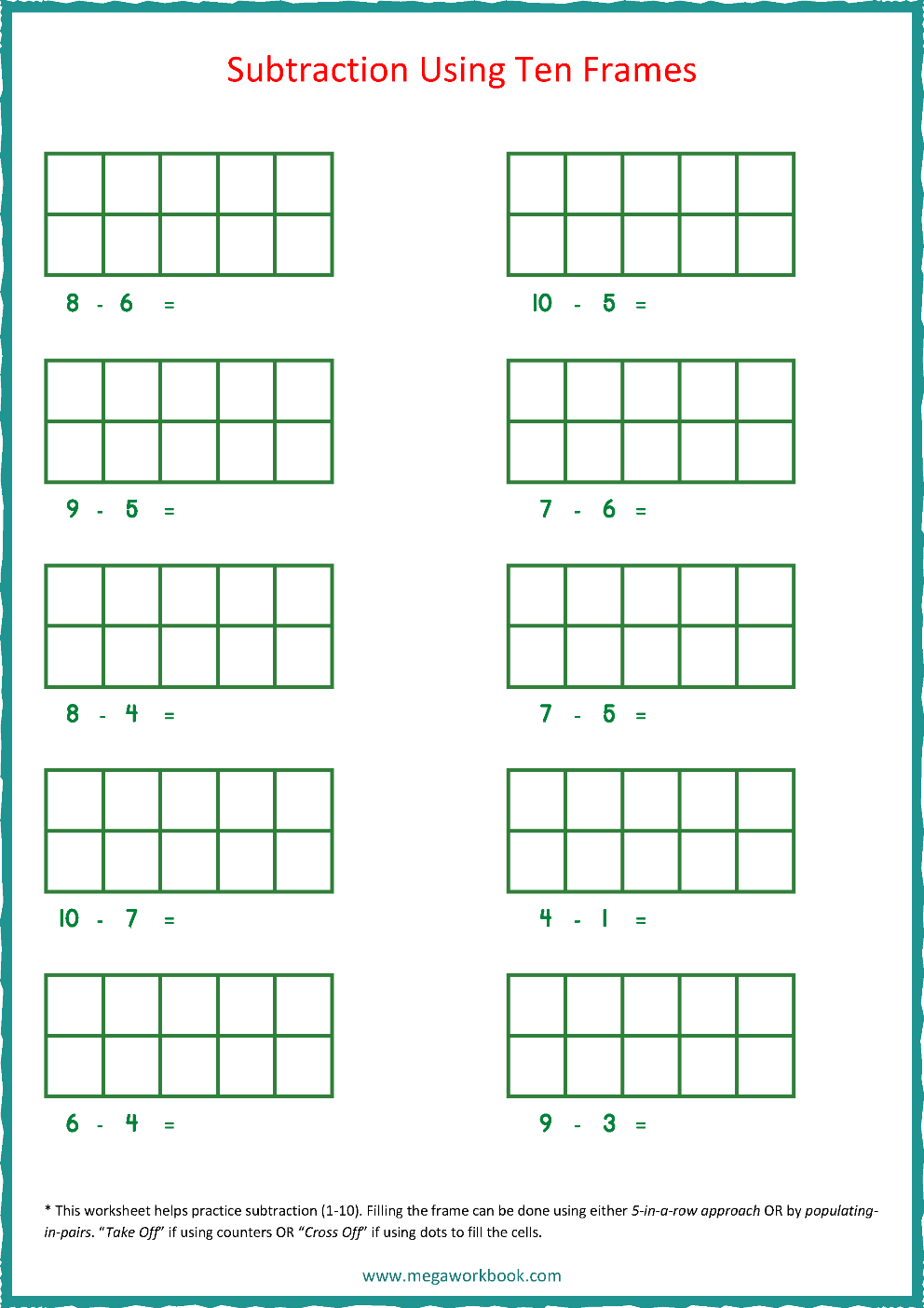Ten Frame Worksheets Ten Frames 10 Frames Counting Addition Ten Frame Worksheets Ten Frames 10 Frames Counting Addition