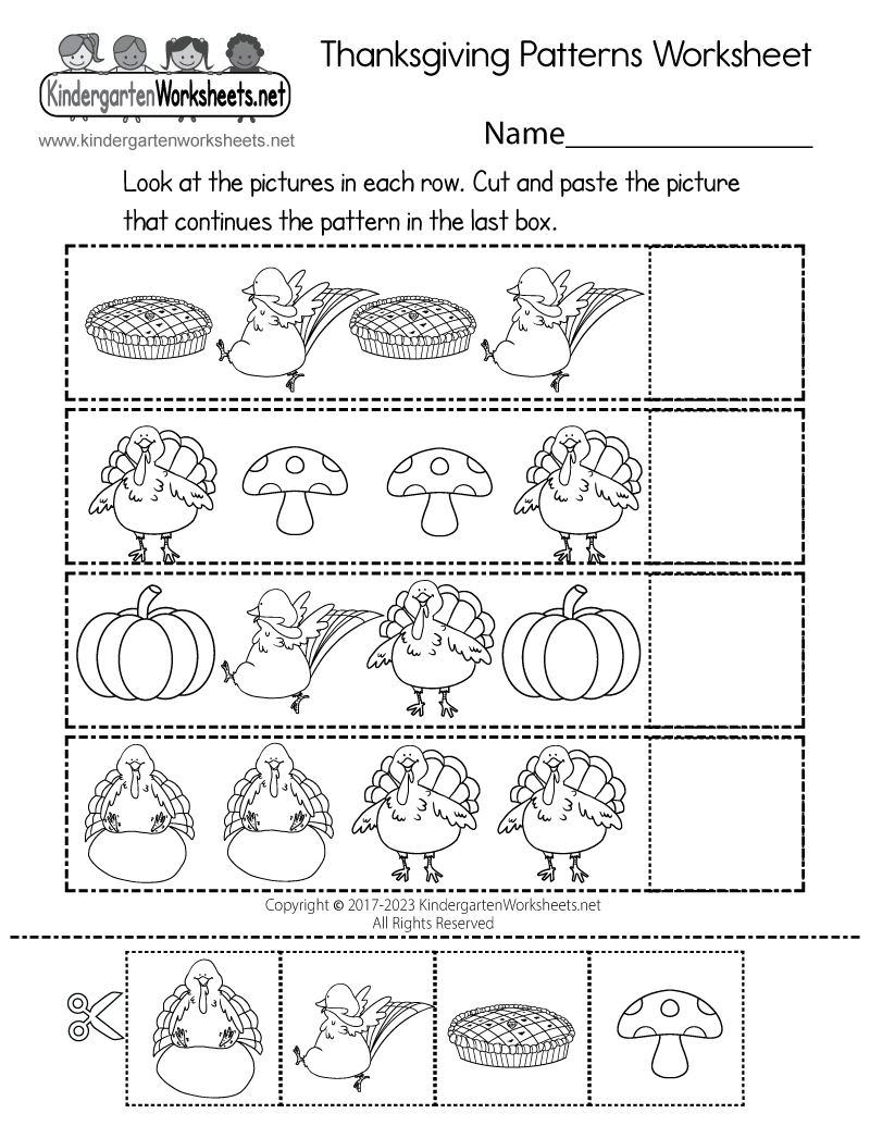 Thanksgiving Patterns Worksheet Free Printable Digital amp PDF Thanksgiving Patterns Worksheet Free Printable Digital amp PDF
