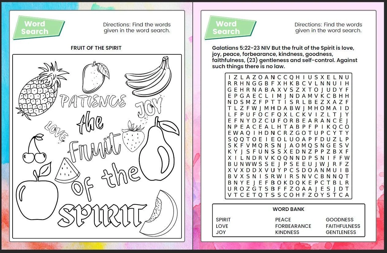 The Fruit Of The Spirit Galatians 5 16 26 Printable Bible Lesson The Fruit Of The Spirit Galatians 5 16 26 Printable Bible Lesson