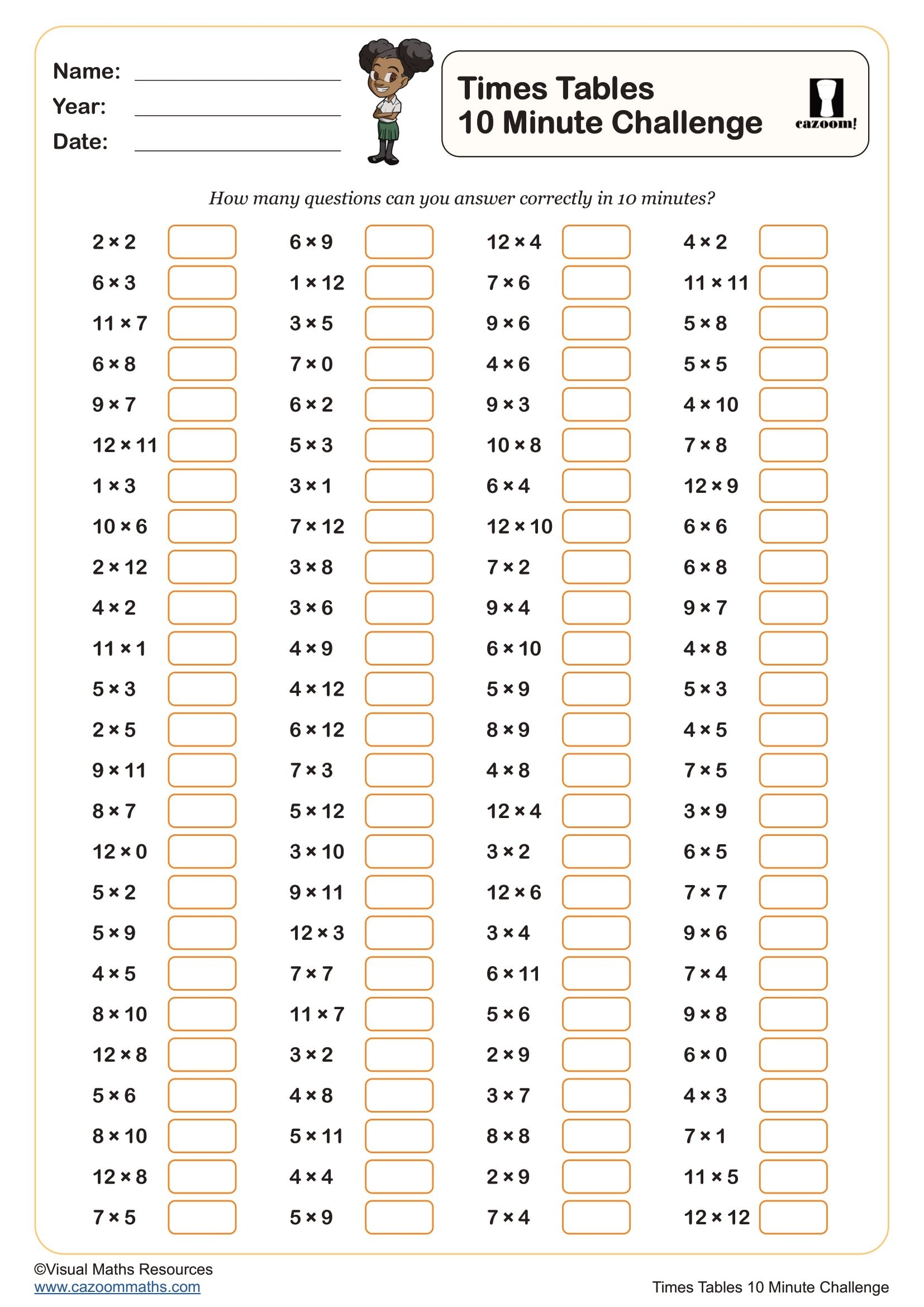 Printable Times Table Worksheets Free Printable Times Table Worksheets Free