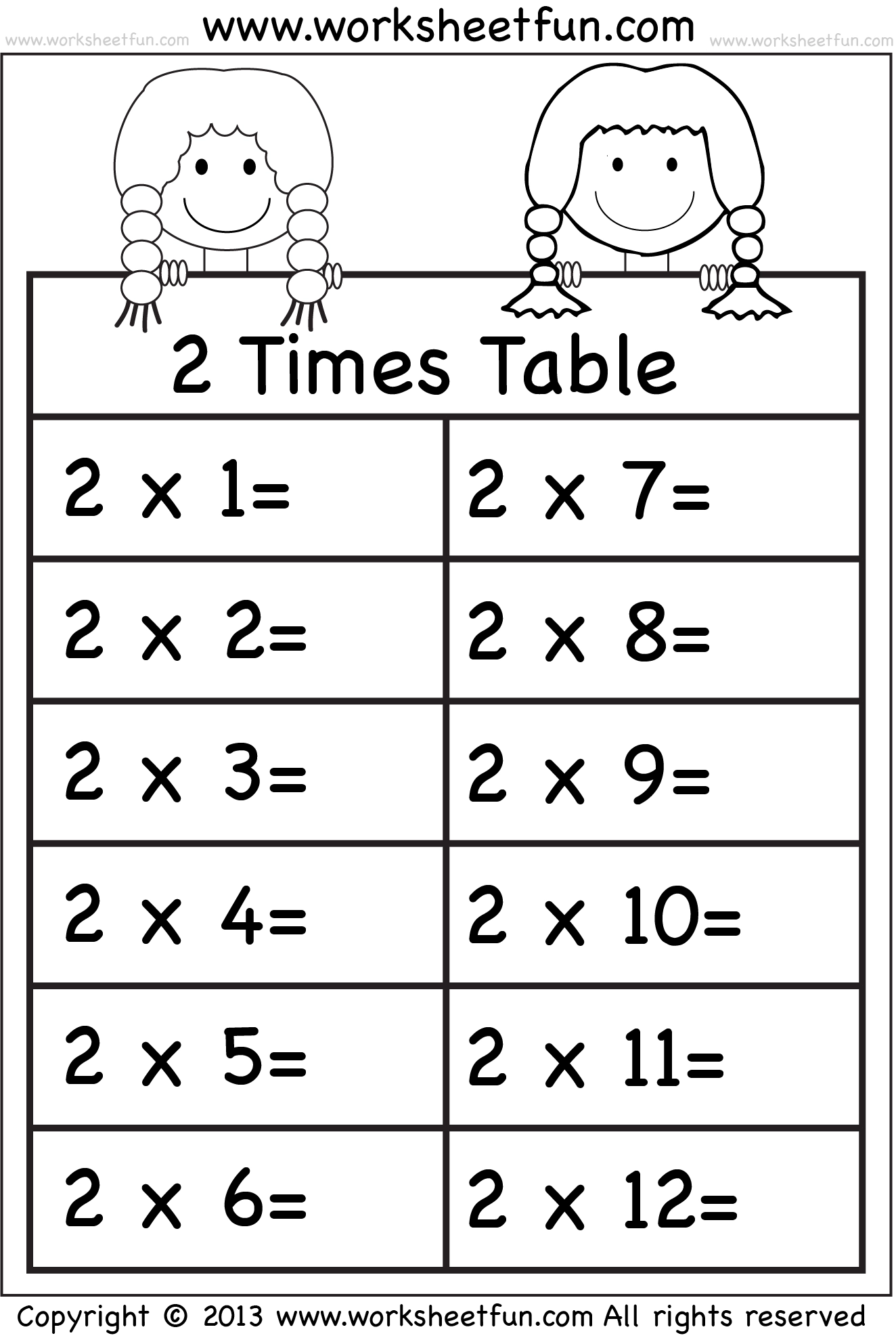 Times Tables Worksheets 2 3 4 5 6 7 8 9 10 11 And 12 Times Tables Worksheets 2 3 4 5 6 7 8 9 10 11 And 12
