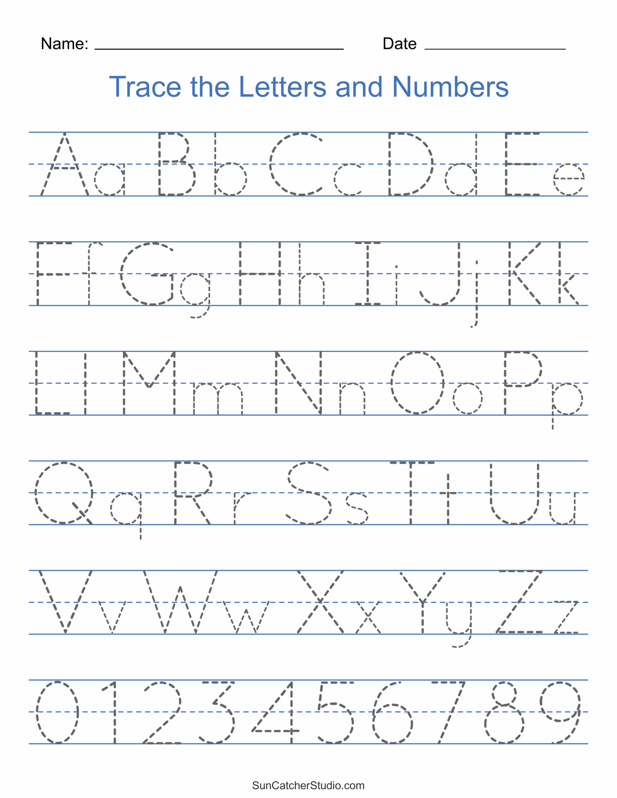 Tracing Alphabet Letters Printable Handwriting Worksheets Free Tracing Alphabet Letters Printable Handwriting Worksheets Free