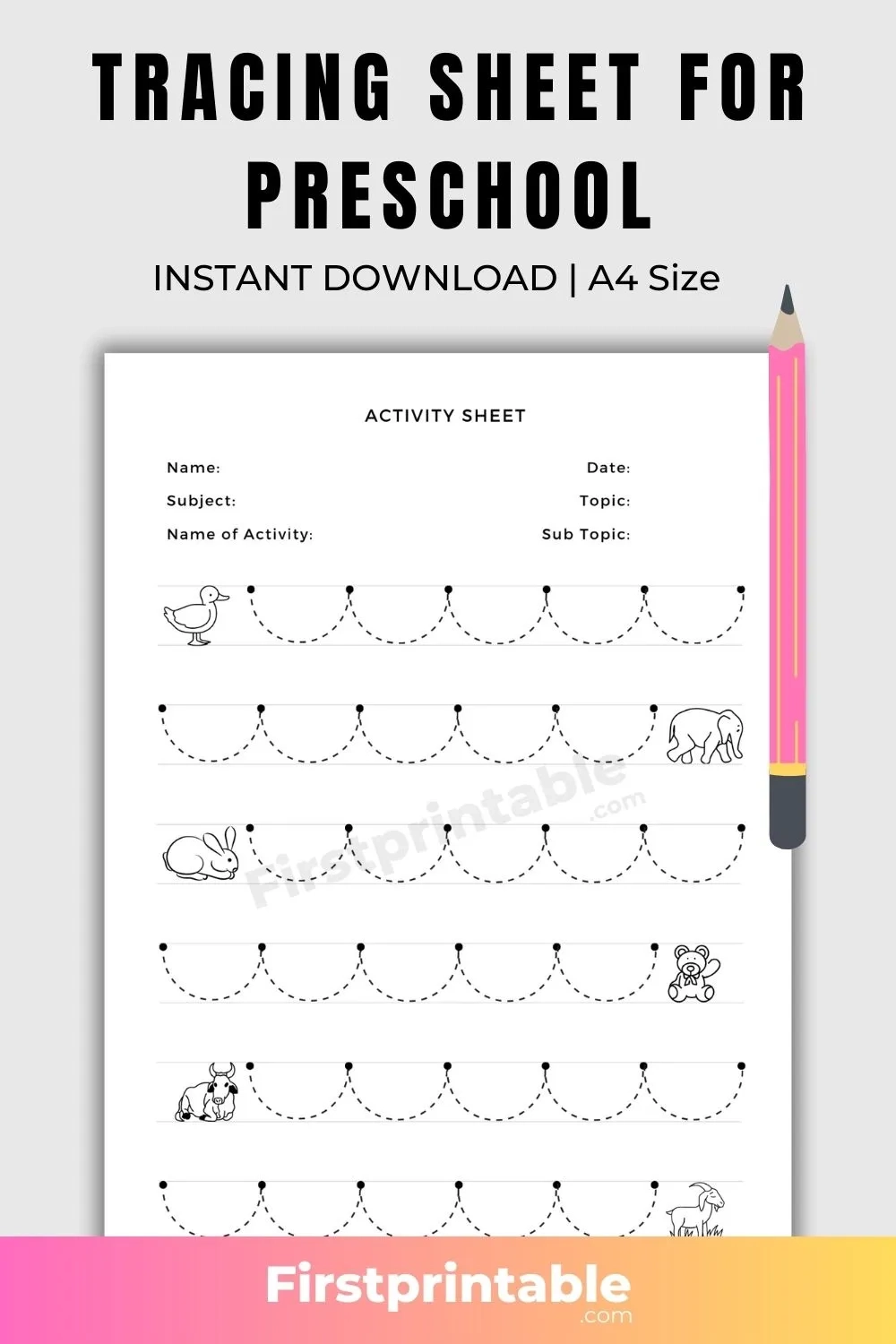 Free Printable Line Tracing Worksheets Free Printable Line Tracing Worksheets