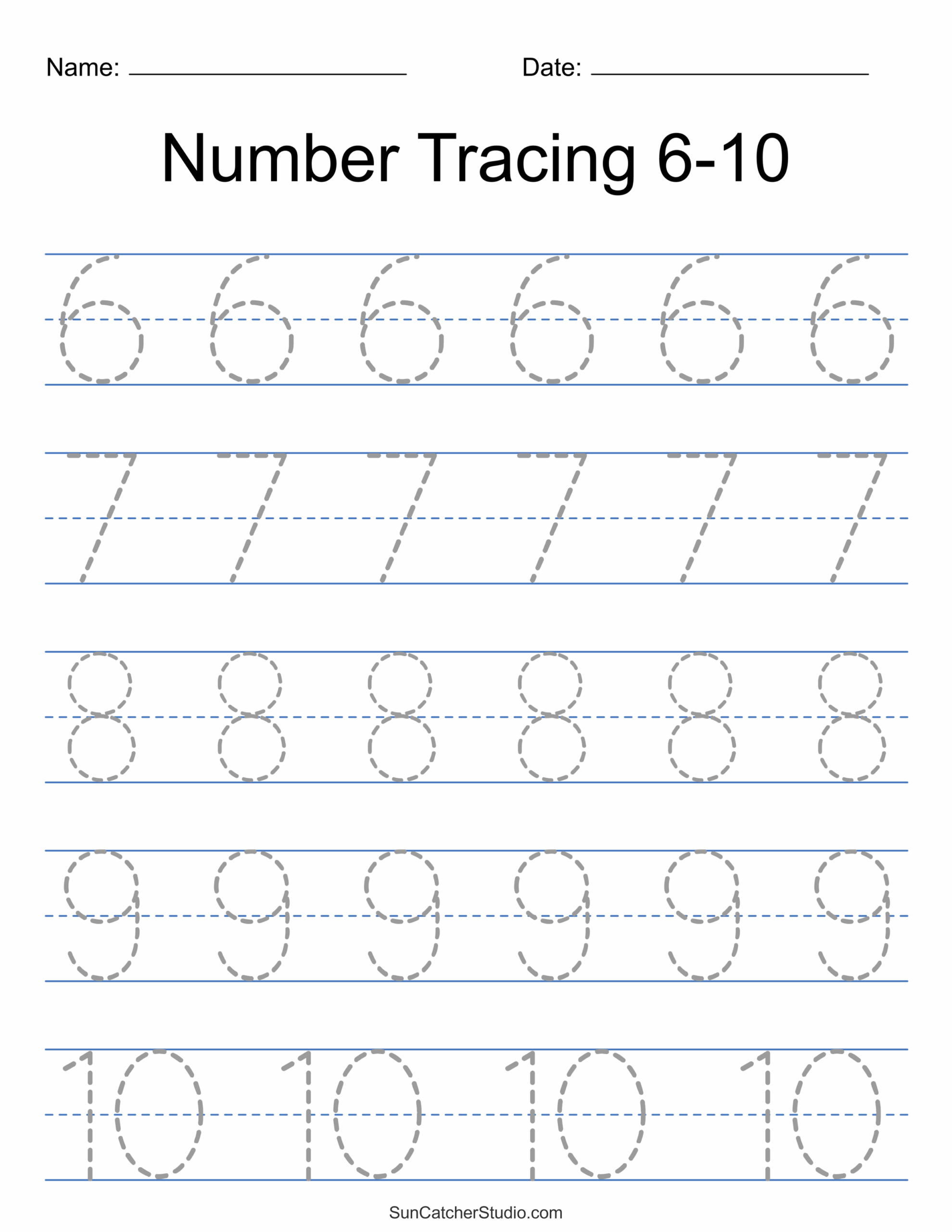 Free Printable Number Tracing Worksheets For Preschoolers Free Printable Number Tracing Worksheets For Preschoolers