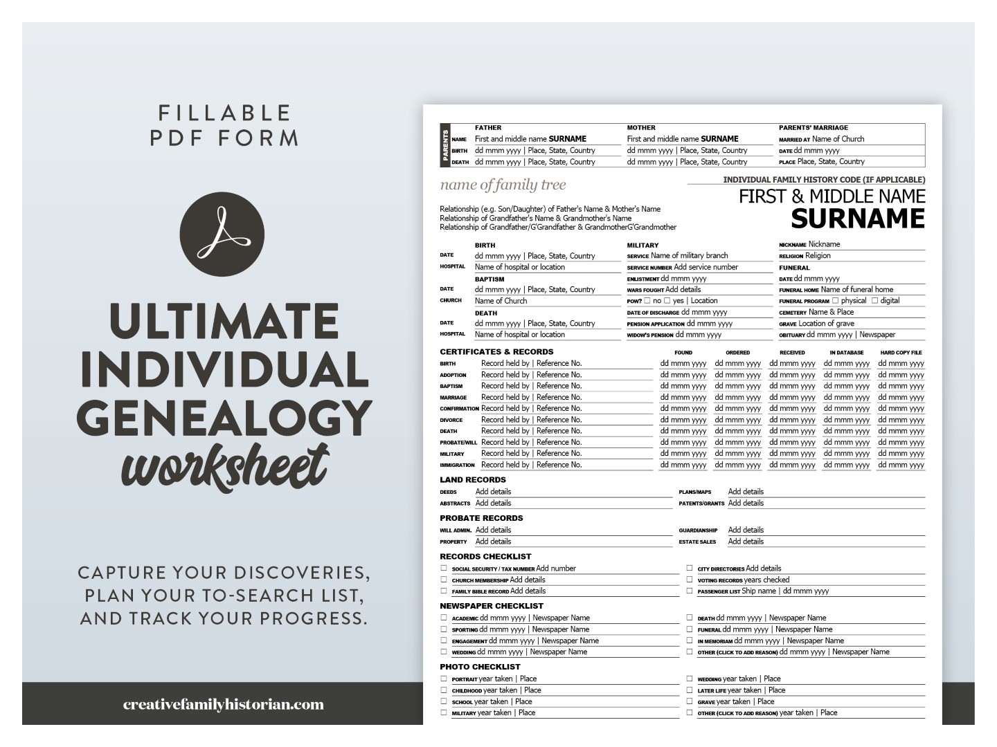 ultimate individual genealogy worksheet a4 letter pdf pack ultimate individual genealogy worksheet a4 letter pdf pack