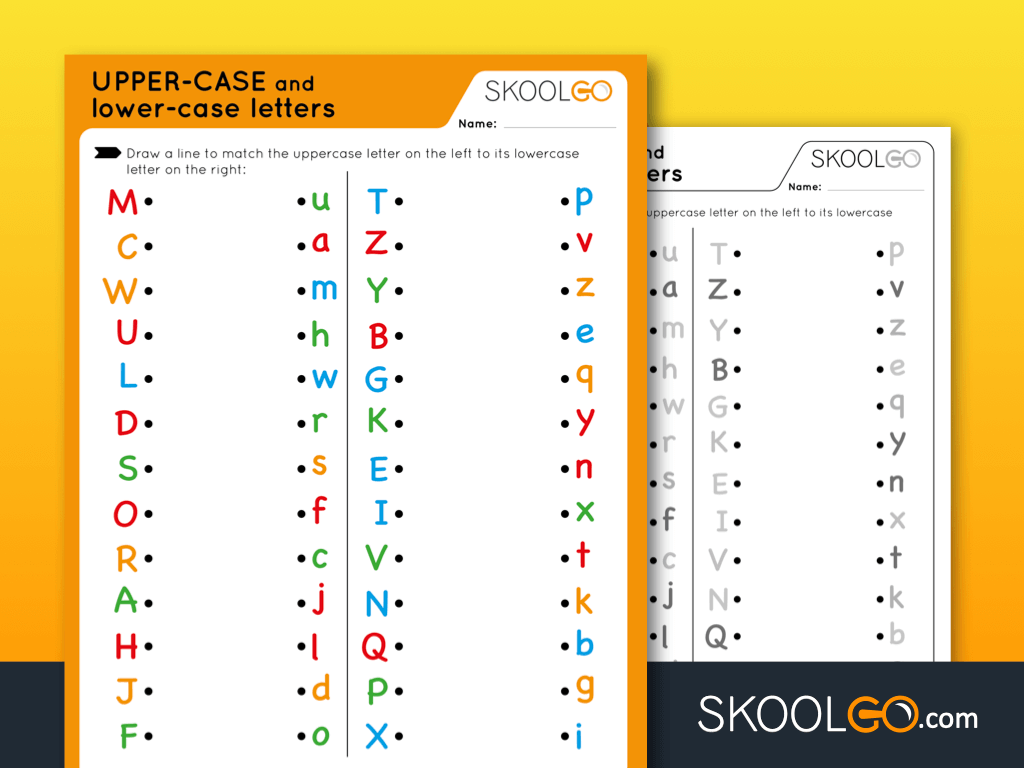 Upper Case And Lower Case Letters Free Worksheet For Kids Upper Case And Lower Case Letters Free Worksheet For Kids