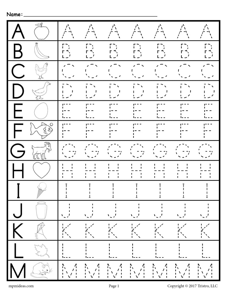 Trace Alphabets Worksheets Printable Trace Alphabets Worksheets Printable