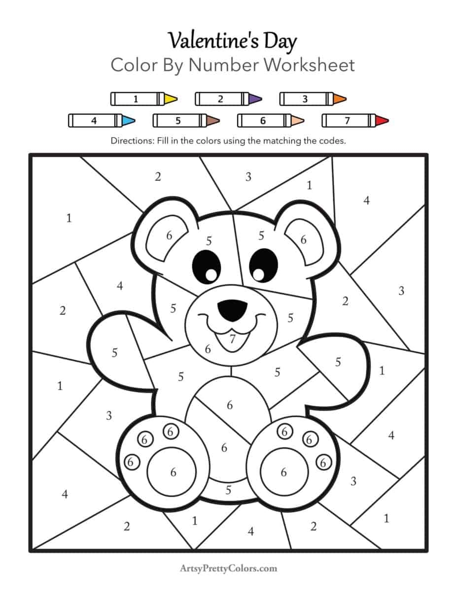 Printable Color By Number Worksheets Printable Color By Number Worksheets