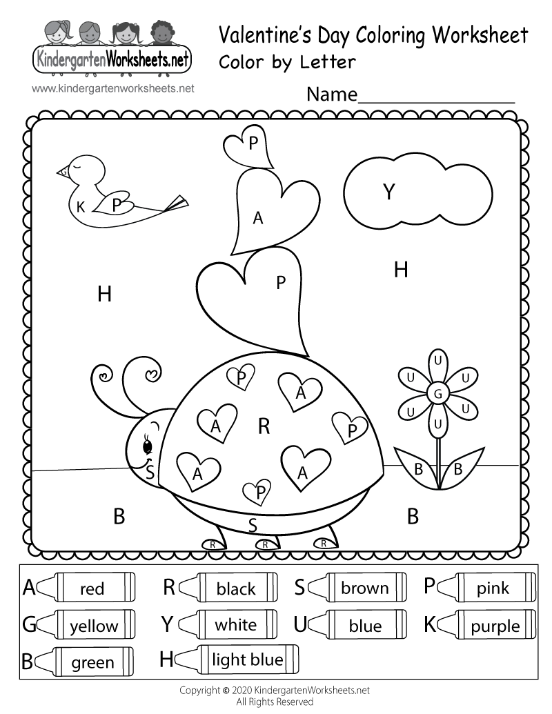 Valentines Day Color By Letter Worksheet Free Printable Valentines Day Color By Letter Worksheet Free Printable