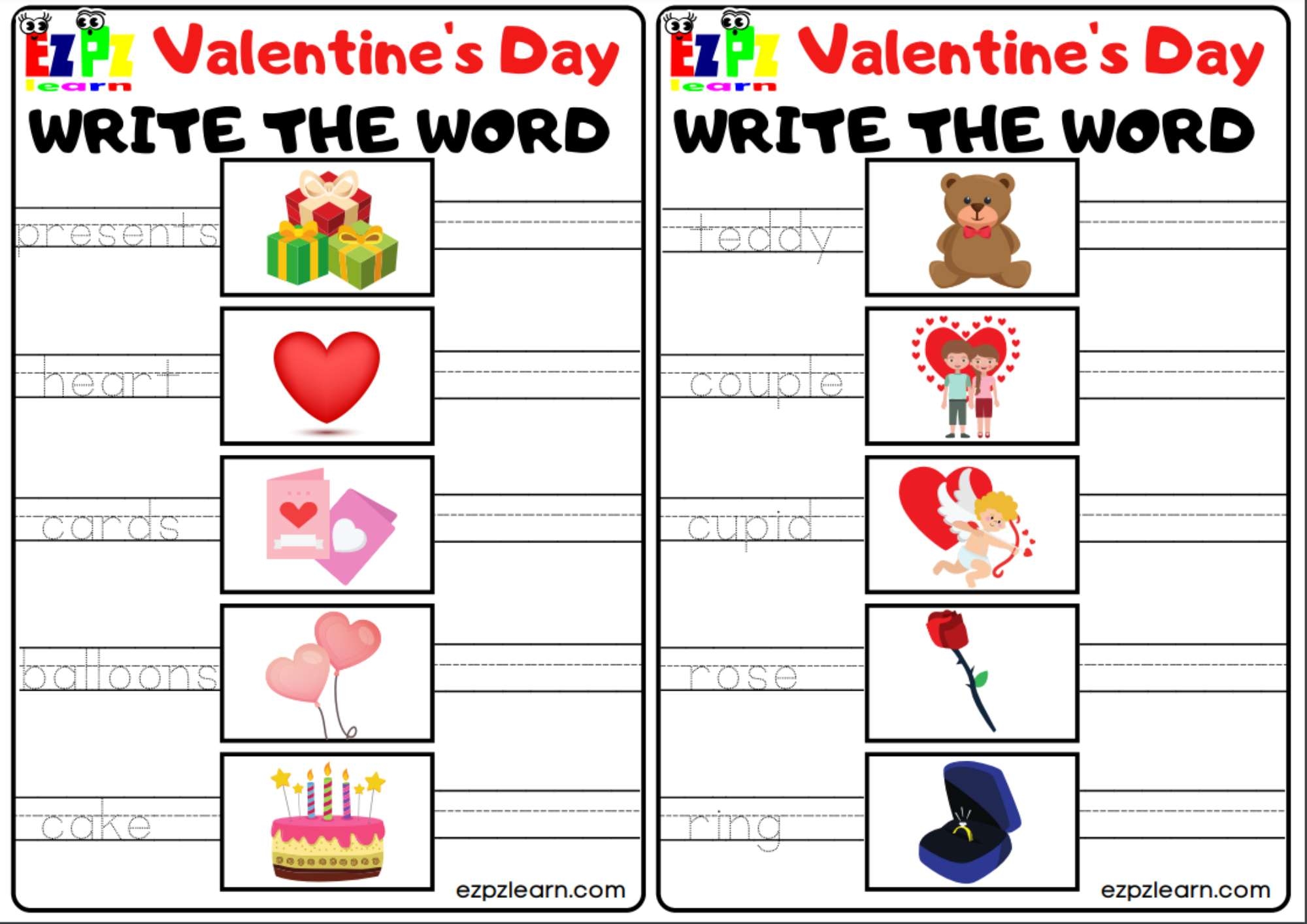Valentine Printable Worksheets Valentine Printable Worksheets