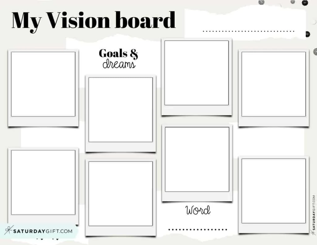 Vision Board Template 27 Cute amp Free Dream Board Printables Vision Board Template 27 Cute amp Free Dream Board Printables