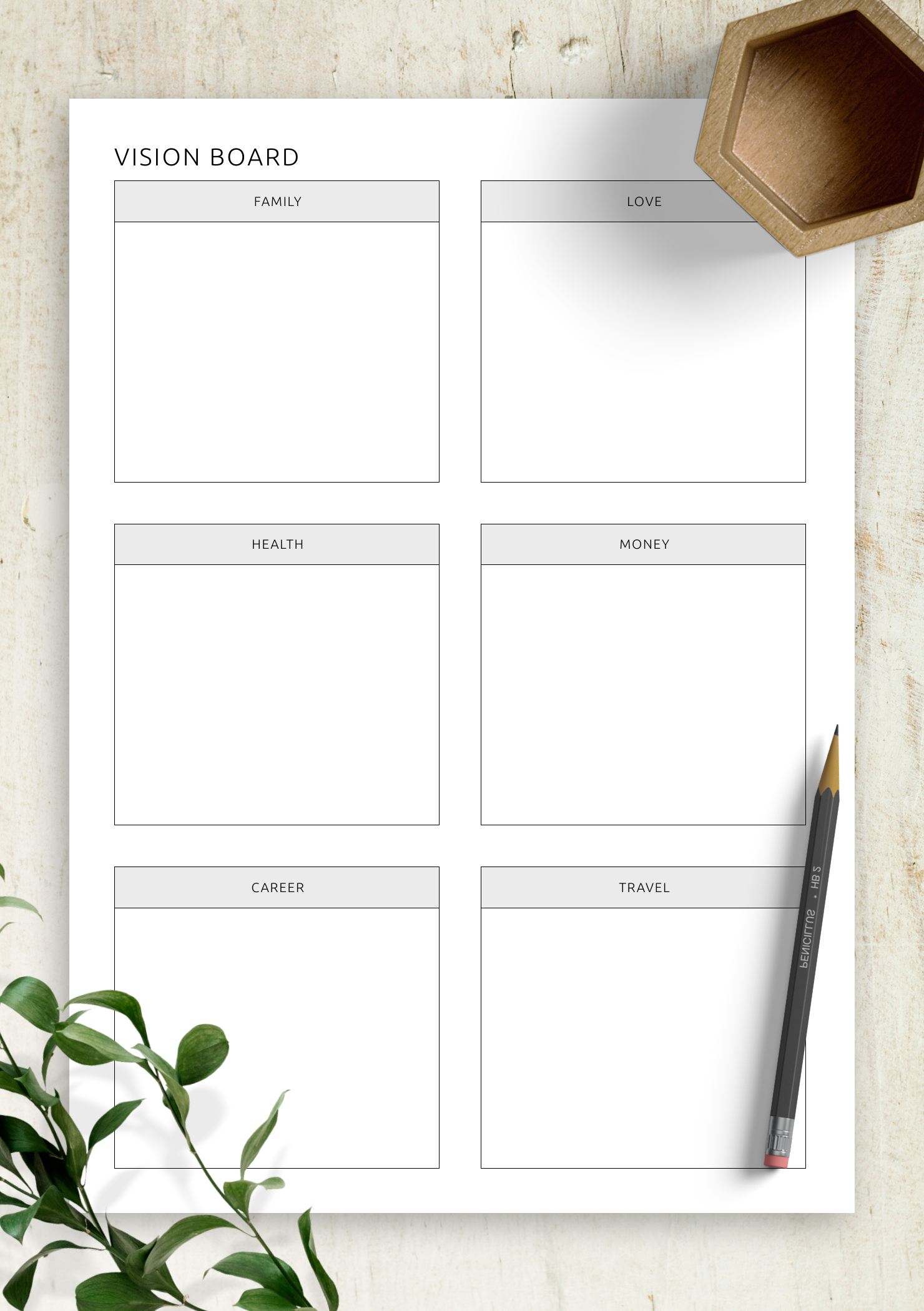 Vision Board Template Inspiring amp Customizable PDF Layout Vision Board Template Inspiring amp Customizable PDF Layout
