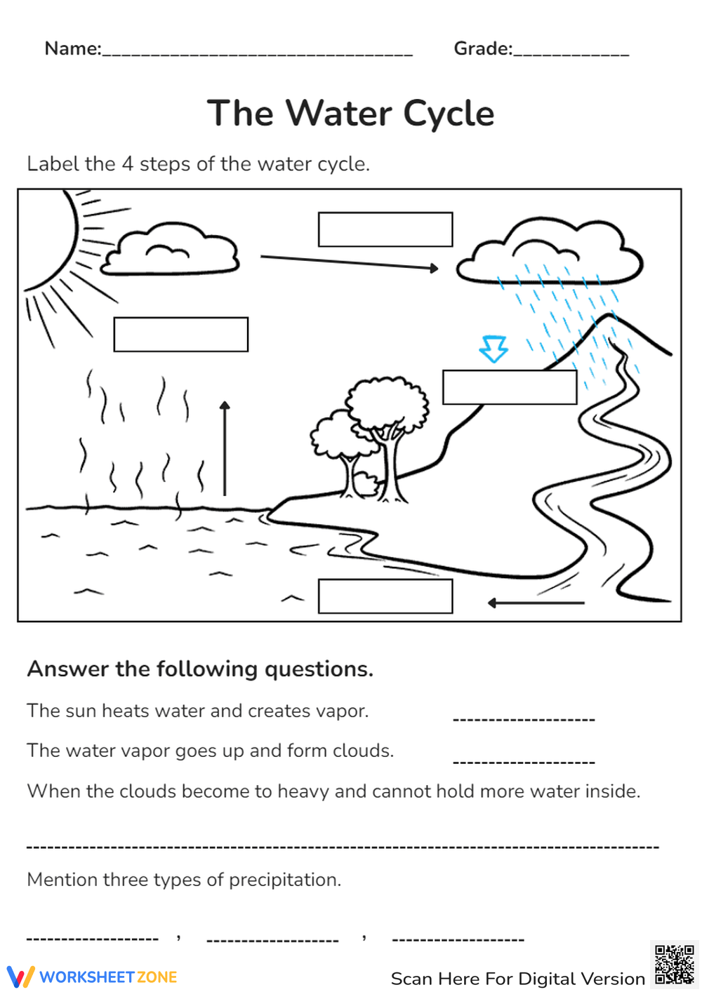 Water Cycle Worksheets Water Cycle Worksheets