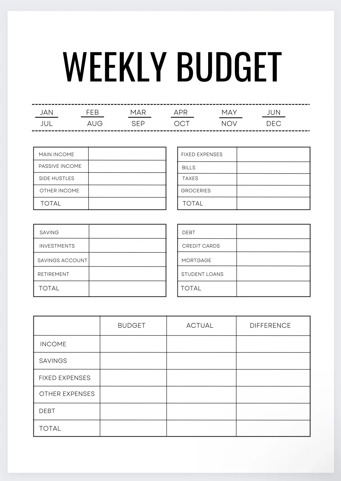 Weekly Budget biweekly Budget budget Template budget By Paycheck Weekly Budget biweekly Budget budget Template budget By Paycheck