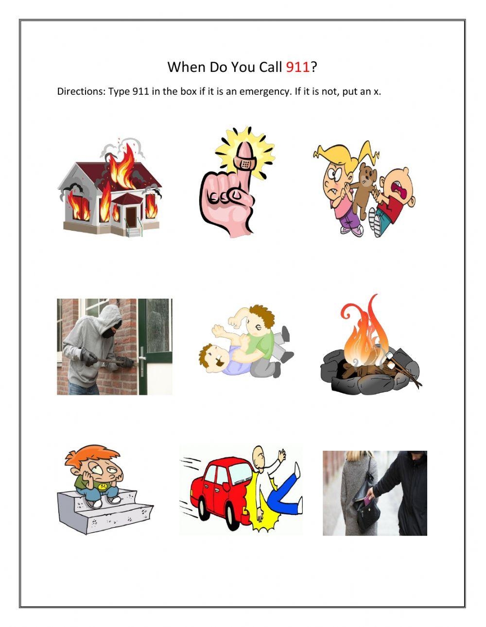 When Do You Call 911 Worksheet Live Worksheets Worksheets Library When Do You Call 911 Worksheet Live Worksheets Worksheets Library