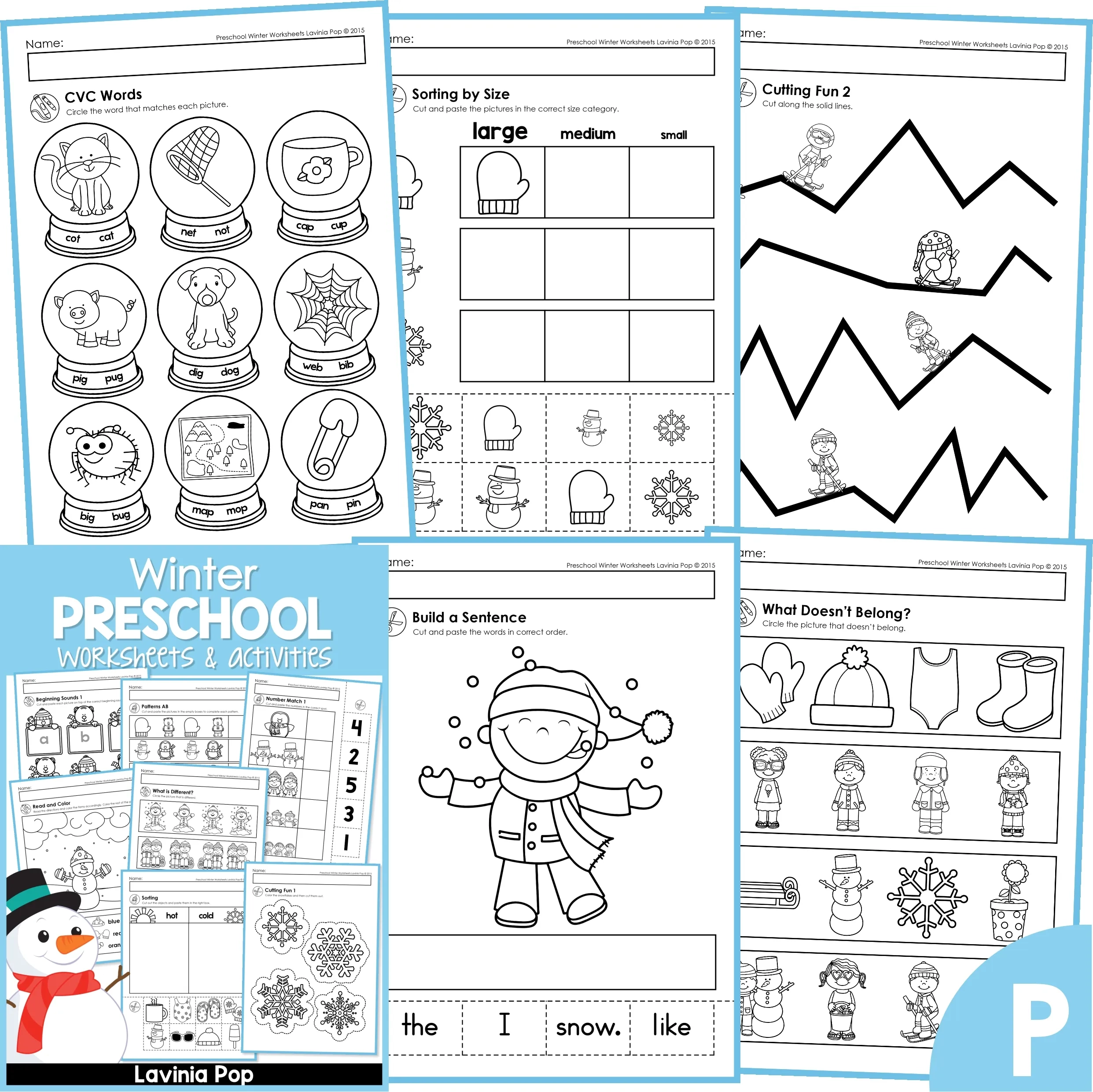 Free Printable Winter Preschool Worksheets Free Printable Winter Preschool Worksheets