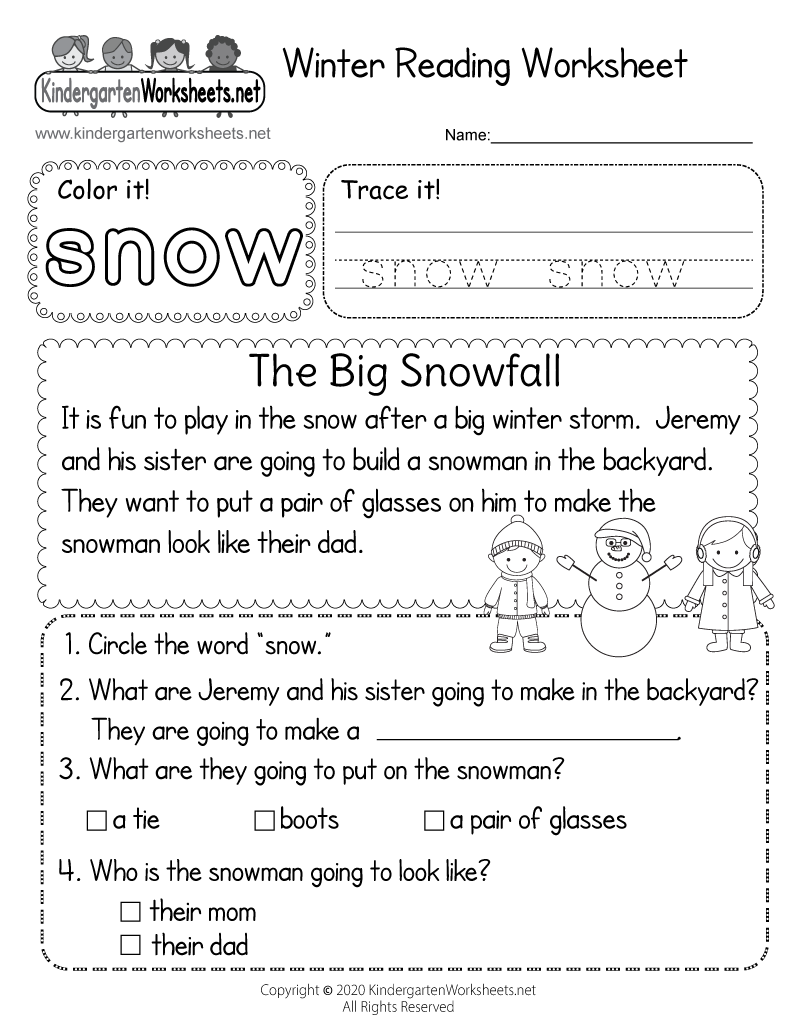 Winter Reading Worksheet Free Printable Digital amp PDF Winter Reading Worksheet Free Printable Digital amp PDF