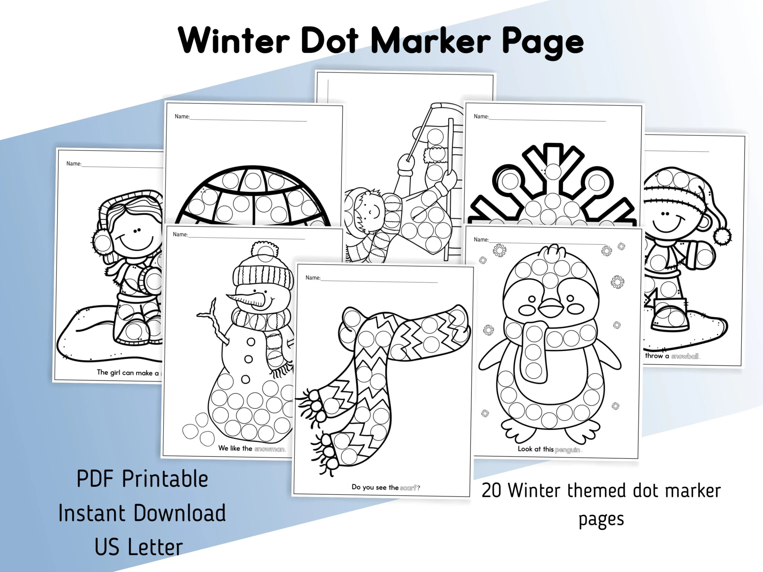 Winter Worksheets Printable