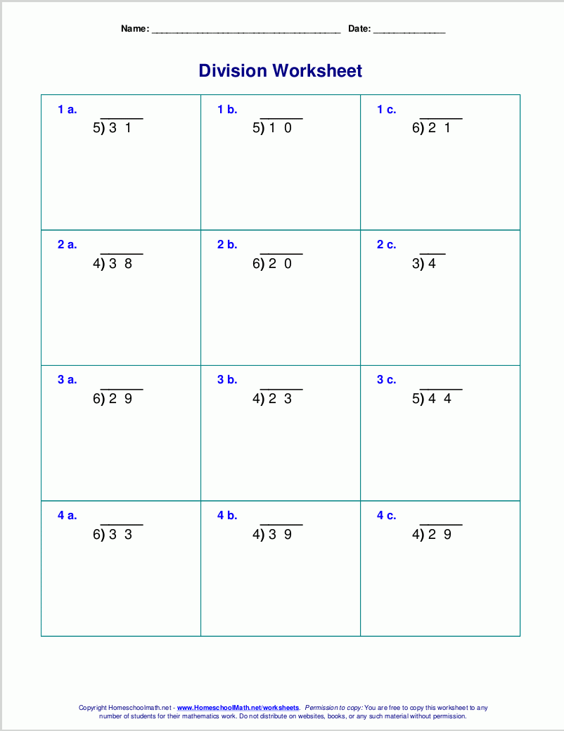 Free Printable Division Worksheets Grade 4 Free Printable Division Worksheets Grade 4